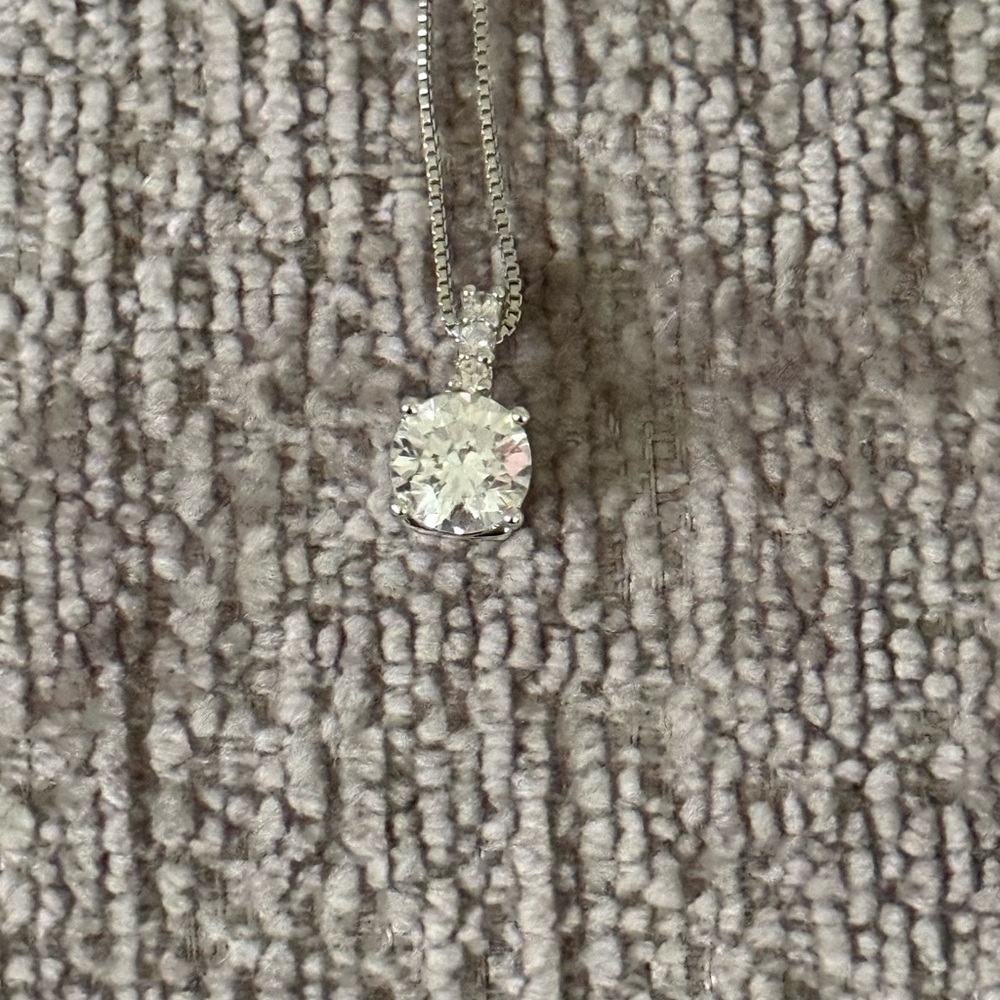 Nadri Silver Crystal Pendant Necklace